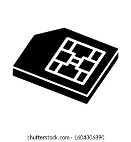 sim card icon isolated sign symbol vector illustration - Collection of high quality black style vector icons
