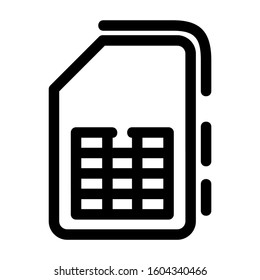 sim card icon isolated sign symbol vector illustration - Collection of high quality black style vector icons
