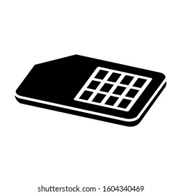 sim card icon isolated sign symbol vector illustration - Collection of high quality black style vector icons
