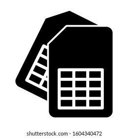 sim card icon isolated sign symbol vector illustration - Collection of high quality black style vector icons
