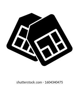 sim card icon isolated sign symbol vector illustration - Collection of high quality black style vector icons
