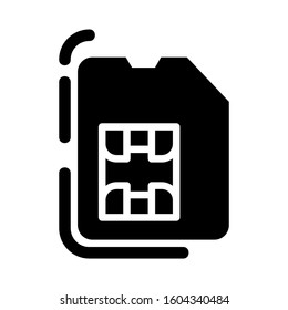 sim card icon isolated sign symbol vector illustration - Collection of high quality black style vector icons
