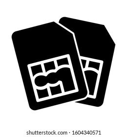 sim card icon isolated sign symbol vector illustration - Collection of high quality black style vector icons
