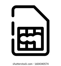 sim card icon isolated sign symbol vector illustration - Collection of high quality black style vector icons
