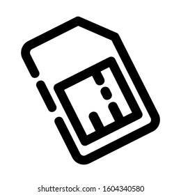 sim card icon isolated sign symbol vector illustration - Collection of high quality black style vector icons
