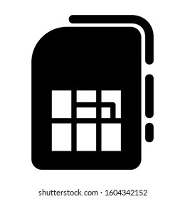 sim card icon isolated sign symbol vector illustration - Collection of high quality black style vector icons
