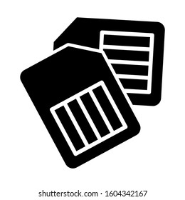 sim card icon isolated sign symbol vector illustration - Collection of high quality black style vector icons
