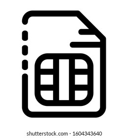 sim card icon isolated sign symbol vector illustration - Collection of high quality black style vector icons
