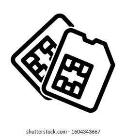 sim card icon isolated sign symbol vector illustration - Collection of high quality black style vector icons
