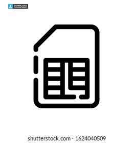 sim card icon isolated sign symbol vector illustration - high quality black style vector icons
