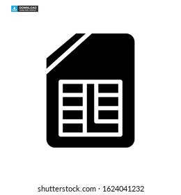sim card icon isolated sign symbol vector illustration - high quality black style vector icons
