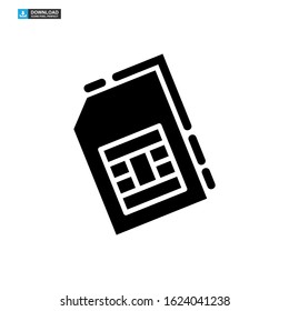 sim card icon isolated sign symbol vector illustration - high quality black style vector icons
