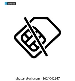 sim card icon isolated sign symbol vector illustration - high quality black style vector icons
