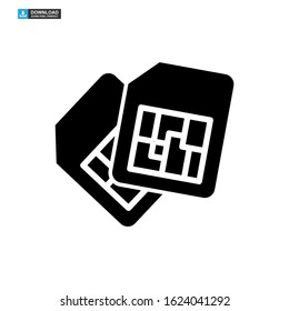 sim card icon isolated sign symbol vector illustration - high quality black style vector icons

