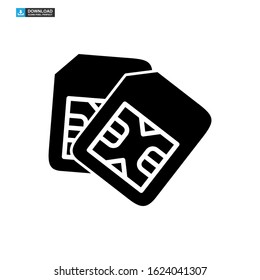 sim card icon isolated sign symbol vector illustration - high quality black style vector icons
