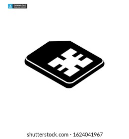 sim card icon isolated sign symbol vector illustration - high quality black style vector icons
