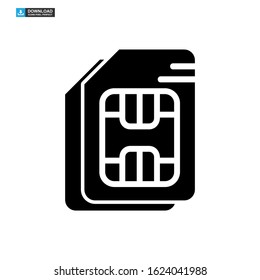 sim card icon isolated sign symbol vector illustration - high quality black style vector icons
