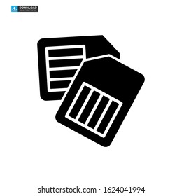 sim card icon isolated sign symbol vector illustration - high quality black style vector icons
