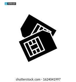 sim card icon isolated sign symbol vector illustration - high quality black style vector icons
