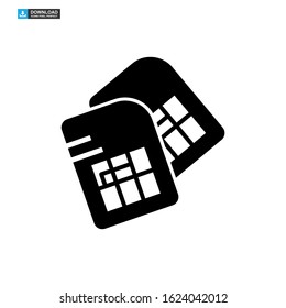 sim card icon isolated sign symbol vector illustration - high quality black style vector icons
