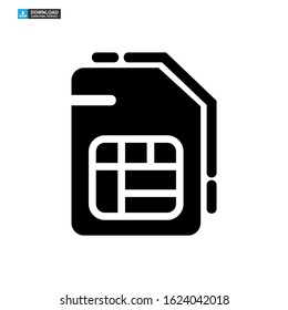 sim card icon isolated sign symbol vector illustration - high quality black style vector icons
