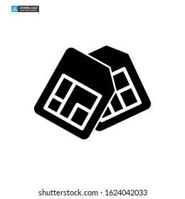 sim card icon isolated sign symbol vector illustration - high quality black style vector icons
