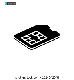 sim card icon isolated sign symbol vector illustration - high quality black style vector icons
