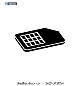 sim card icon isolated sign symbol vector illustration - high quality black style vector icons
