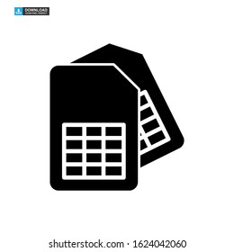sim card icon isolated sign symbol vector illustration - high quality black style vector icons
