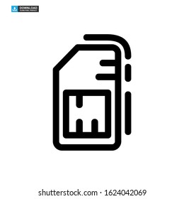 sim card icon isolated sign symbol vector illustration - high quality black style vector icons
