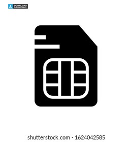 sim card icon isolated sign symbol vector illustration - high quality black style vector icons
