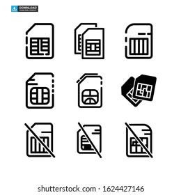 sim card icon isolated sign symbol vector illustration - Collection of high quality black style vector icons
