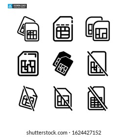 sim card icon isolated sign symbol vector illustration - Collection of high quality black style vector icons
