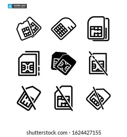 sim card icon isolated sign symbol vector illustration - Collection of high quality black style vector icons
