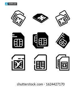 sim card icon isolated sign symbol vector illustration - Collection of high quality black style vector icons
