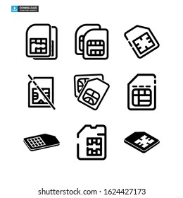 sim card icon isolated sign symbol vector illustration - Collection of high quality black style vector icons
