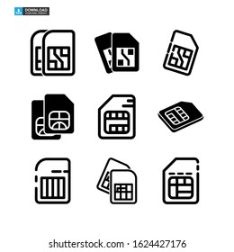 sim card icon isolated sign symbol vector illustration - Collection of high quality black style vector icons
