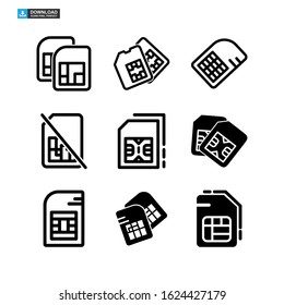 sim card icon isolated sign symbol vector illustration - Collection of high quality black style vector icons
