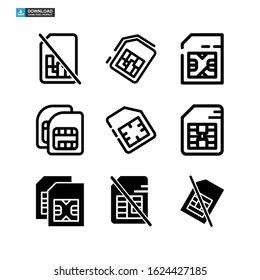 sim card icon isolated sign symbol vector illustration - Collection of high quality black style vector icons
