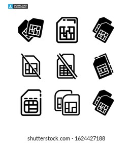 sim card icon isolated sign symbol vector illustration - Collection of high quality black style vector icons
