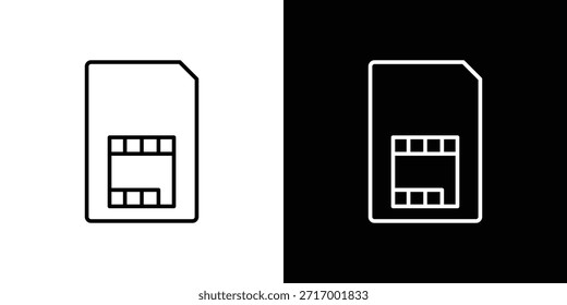 Icono de tarjeta SIM - Estilo de línea. diseño de Plantilla de símbolos