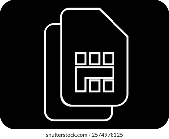 Sim card icon. Linear icons of sim cards. Simple icons of sim cards of mobile phones.Communications symbol logo illustration,icon symbol.Mobile Cellular Phone Sim Card Chip Isolated on Background.