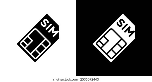 SIM-Kartensymbol lineares Logo einzeln