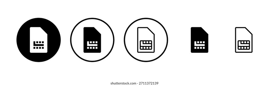 Design des Sim-Kartensymbols. Dual-SIM-Kartenzeichen und -symbol