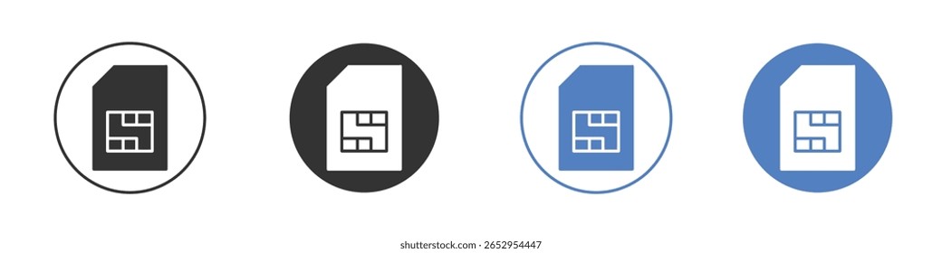 Ícone do cartão Sim logotipo designs gráficos