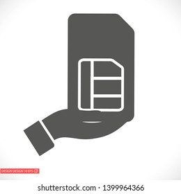 Sim card  icon , lorem ipsum Flat design