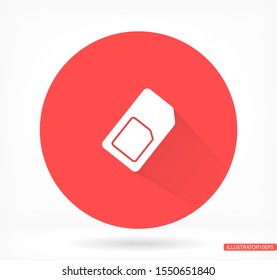 Sim card icon , lorem ipsum Flat design
