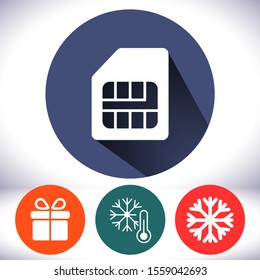 Sim card icon , lorem ipsum Flat design