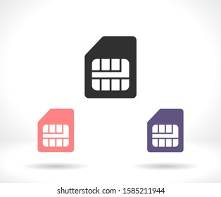 Sim card icon , lorem ipsum Flat design