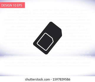 Sim card icon , lorem ipsum Flat design